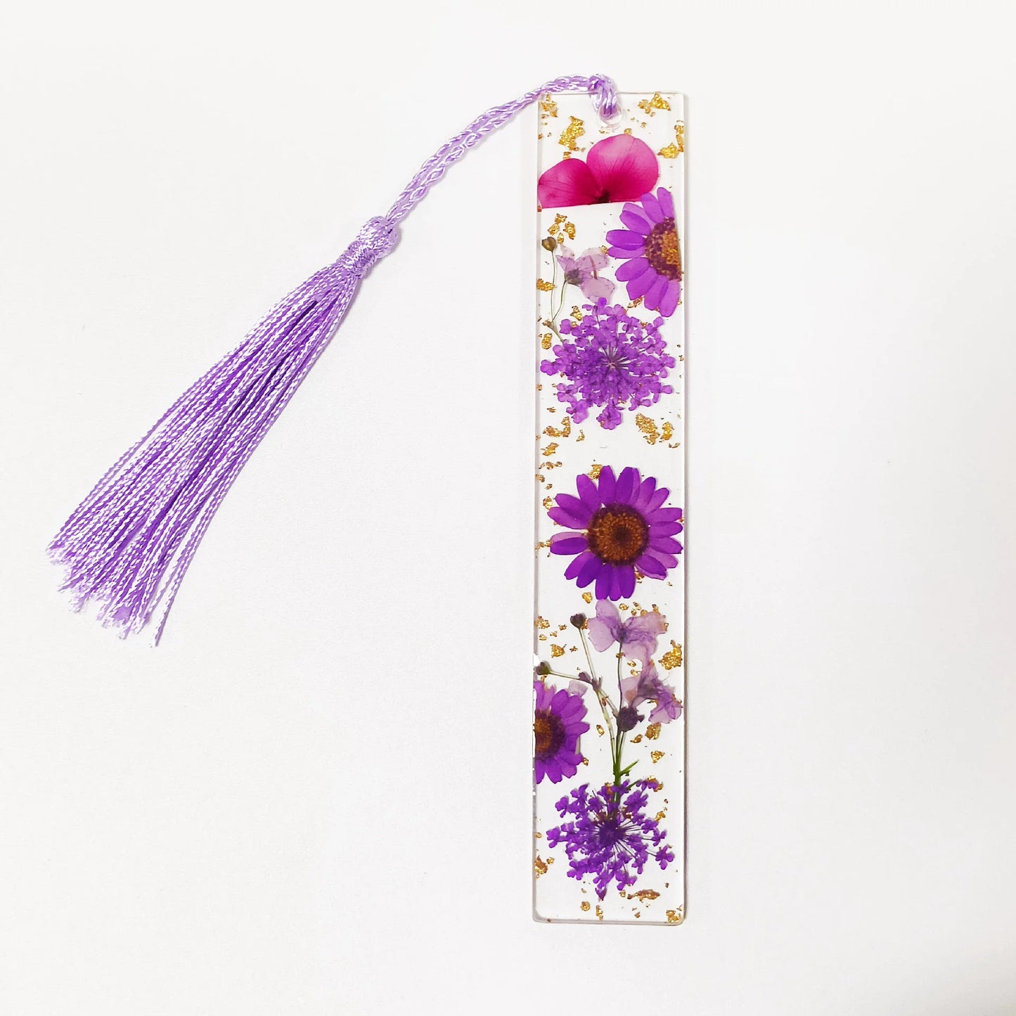 Pressed Flower Resin Tassel Bookmarks