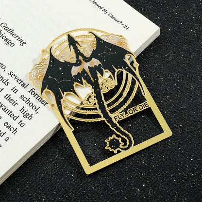 Fourth Wing Fly or Die Metal Bookmark