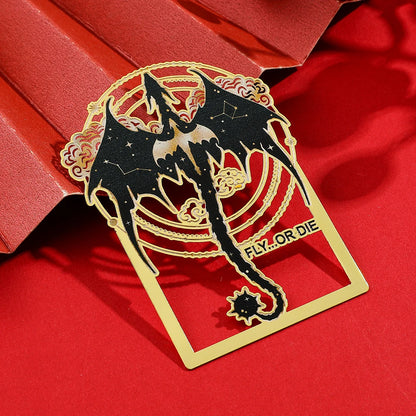 Fourth Wing Fly or Die Metal Bookmark