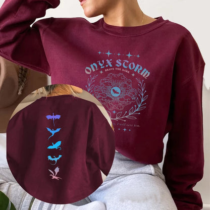 Fourth Wing Onyx Storm Brave The Dark Sweatshirt