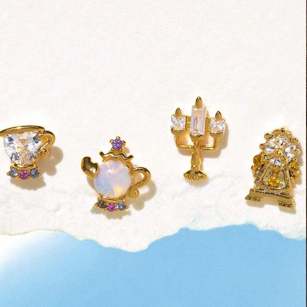 Disney Princess Beauty and the Beast 4pcs Earrings