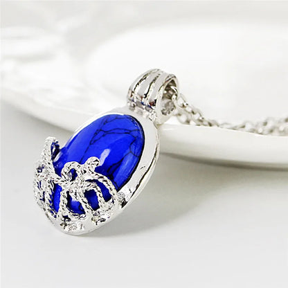 The Vampire Diaries Vintage Katherine's Lapis Lazuli Pendant Necklace