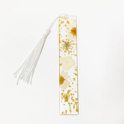 Pressed Flower Resin Tassel Bookmarks