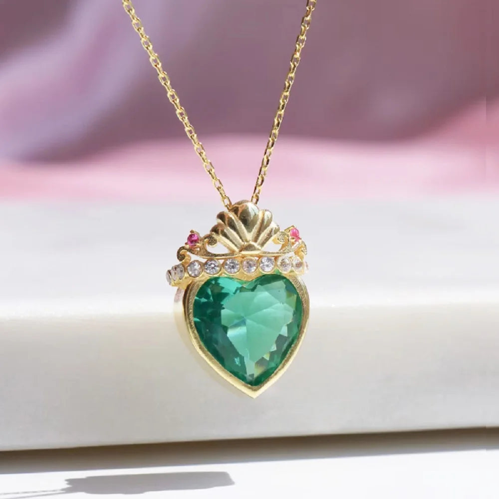 Disney Princess Ariel Crown Heart Necklace