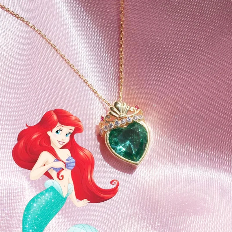 Disney Princess Ariel Crown Heart Necklace