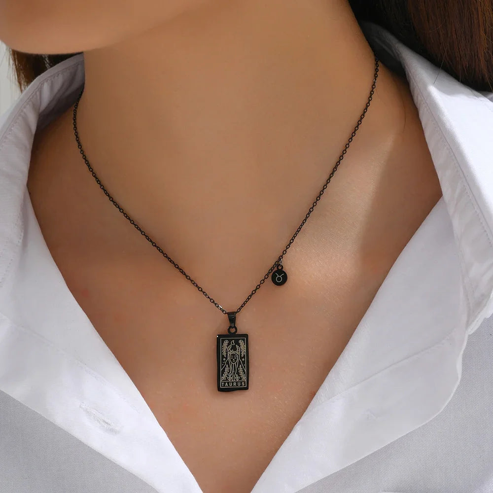 Zodiac Academy Geometric Zodiac Sign Necklaces