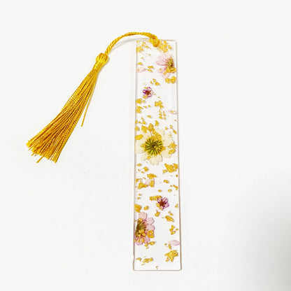 Pressed Flower Resin Tassel Bookmarks