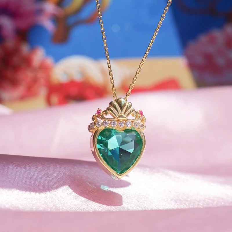 Disney Princess Ariel Crown Heart Necklace