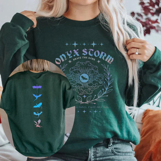 Fourth Wing Onyx Storm Brave The Dark Sweatshirt