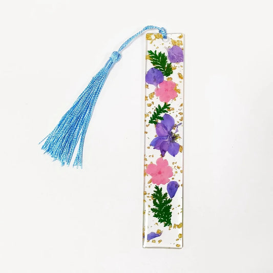 Pressed Flower Resin Tassel Bookmarks