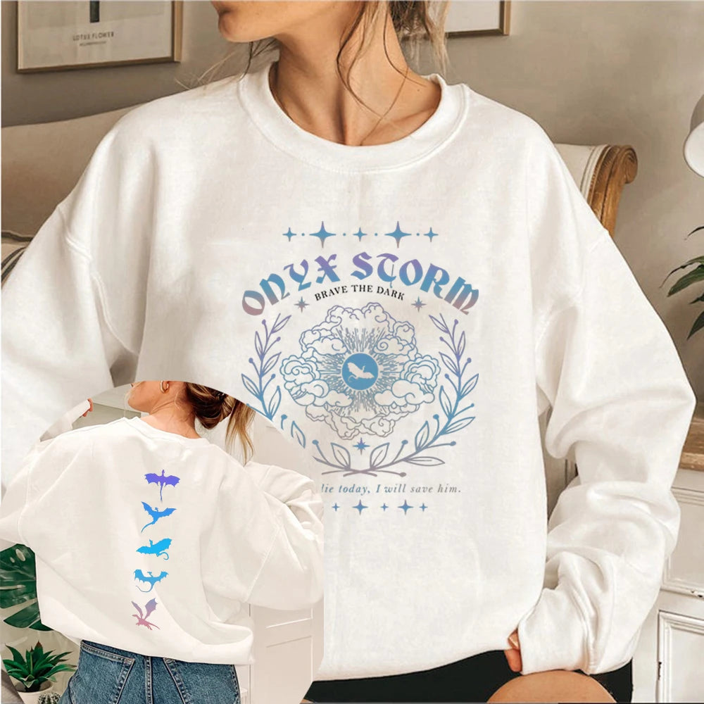 Fourth Wing Onyx Storm Brave The Dark Sweatshirt