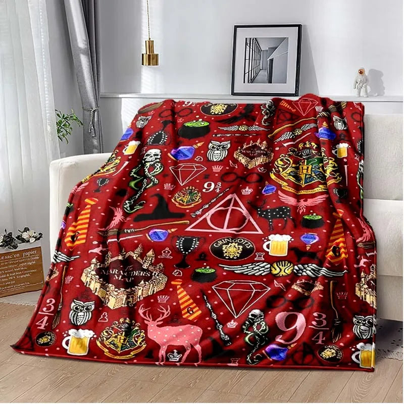 Harry Potter Cartoon Magic Tools Blankets