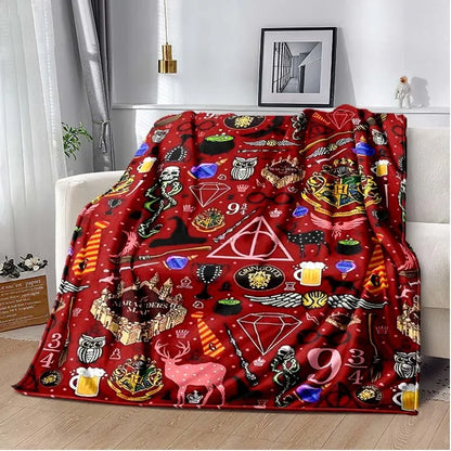 Harry Potter Cartoon Magic Tools Blankets