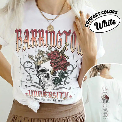 L.O.R.D.S. The Ritual Barrington University Rose Skull Short Sleeve Top