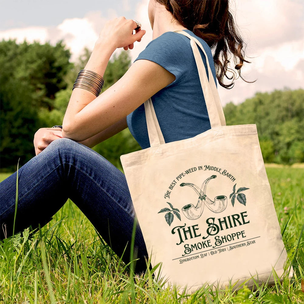 The Lord of the Rings The Shire Smoke Shoppe Tote Bag