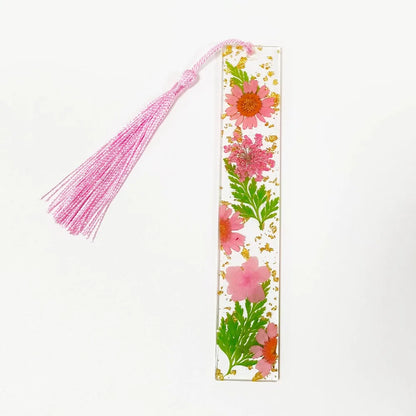 Pressed Flower Resin Tassel Bookmarks