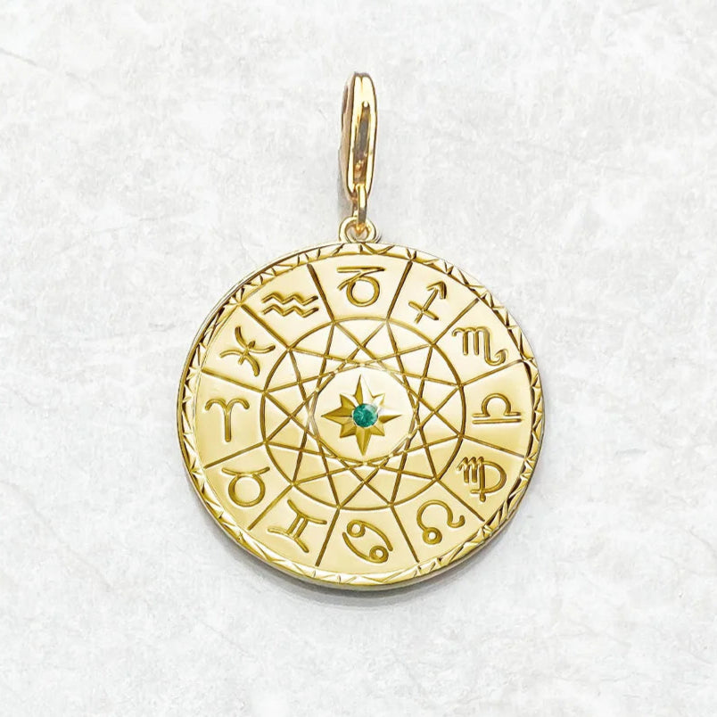 Zodiac Academy Star Sign Coin Gold Pendant