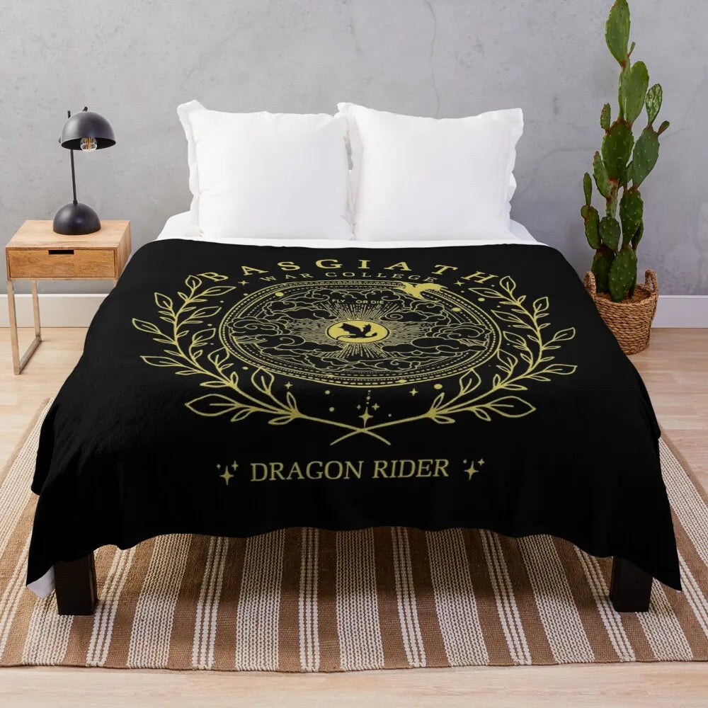 Fourth Wing Basgiath War College Dragon Rider Blanket β Fantasy Library Co.