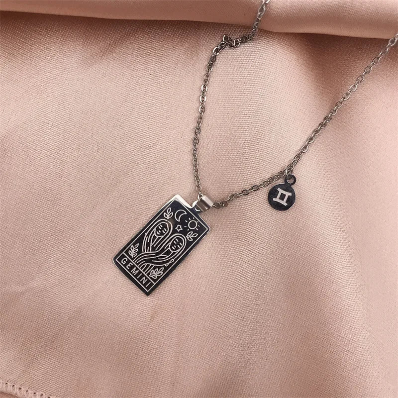 Zodiac Academy Geometric Zodiac Sign Necklaces