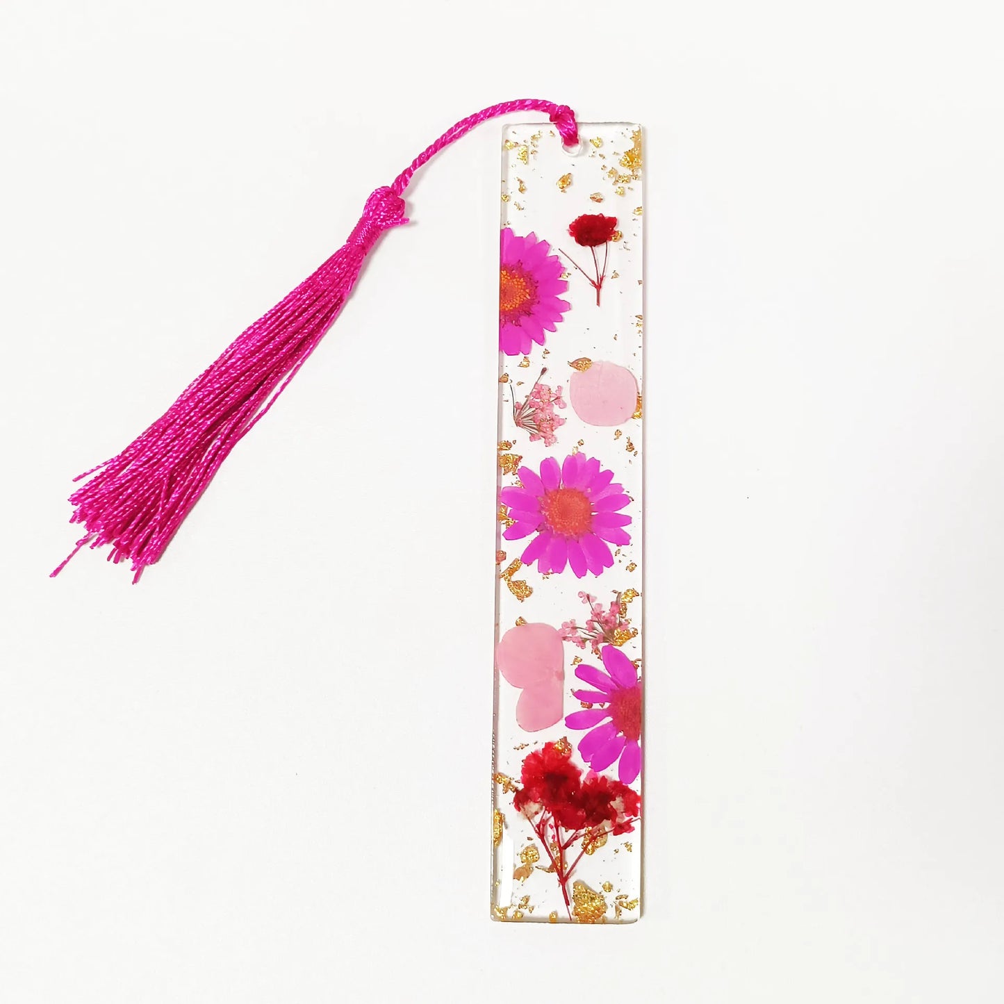 Pressed Flower Resin Tassel Bookmarks