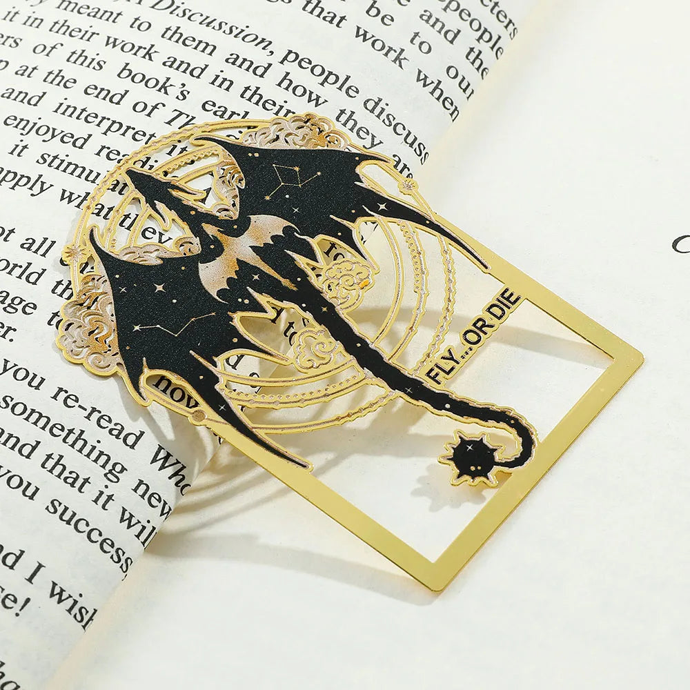 Fourth Wing Fly or Die Metal Bookmark