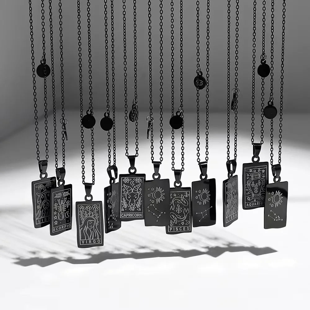 Zodiac Academy Geometric Zodiac Sign Necklaces